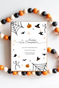 Editable Digital Download: Halloween Party Invitation