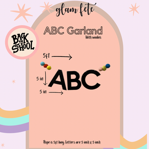 Back to School ABC Word Banner
