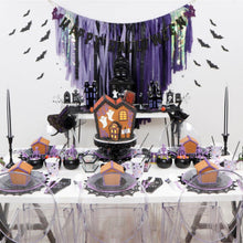 Load image into Gallery viewer, Halloween Fringe Photo Backdrop Plastic Tablecloth Fringe Backdrop, Vinyl fringe, flag tape, flagging tape, photo backdrop
