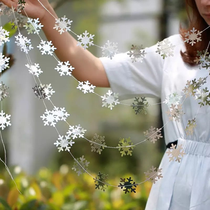 Christmas Snowflake Paper Garland Decorations Holiday