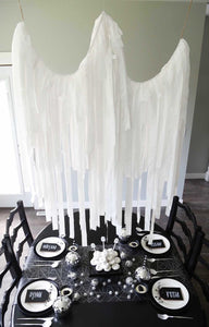 Halloween Ghost Plastic Fringe Backdrop | Plastic streamers| plastic fringe party streamers, Halloween Collection