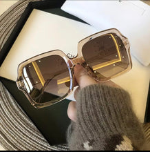 Load image into Gallery viewer, Vintage Square Sunglasses- Champagne Color
