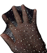 Load image into Gallery viewer, Girl&#39;s Fishnet Tights Fishnet Stockings Glitter Tights Bling Legging Mesh Socks Rhinestone Hollow Out Pantyhose
