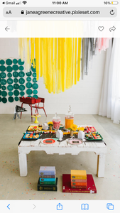 Back to School Plastic Fringe Backdrop| Special Collab with House of Fete | Pencil Style