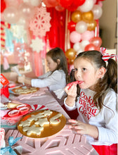 Load image into Gallery viewer, Glam Fete Christmas Candy Cane Fringe Backdrop Wall on Plastic Fencing
