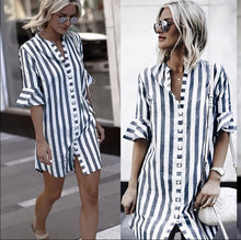 Load image into Gallery viewer, Juniors Button Down Shirt Dress
