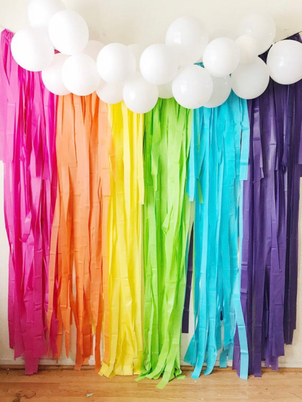 Streamer Backdrop, Fringe Backdrop, Blue and Green Party, Birthday