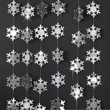 Load image into Gallery viewer, Christmas Snowflake Paper Garland Decorations Holiday
