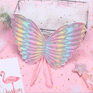 Lovely sparkle glitter embroidery princess butterfly wing princess