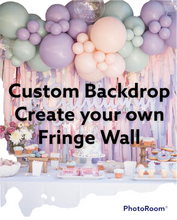 Load image into Gallery viewer, Create Your Own Fringe Backdrop Wall on Plastic Fencing
