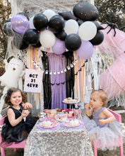 Load image into Gallery viewer, Halloween Fringe Photo Backdrop Plastic Tablecloth Fringe Backdrop, Vinyl fringe, flag tape, flagging tape, photo backdrop

