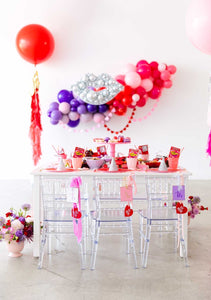 Valentine’s Day Tassle Balloon Tassel Tissue Garland| theme tissue banner, garland, birthday banner