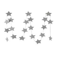 Load image into Gallery viewer, Glitter Silver 4M DIY Glitter Paper Garland Hanging Star 10CM String Curtain For Wedding Birthday Christmas Party Supplies
