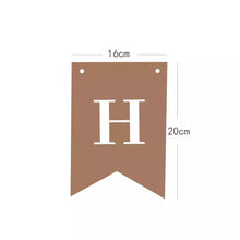 Load image into Gallery viewer, Happy Birthday Decoration Kraft Paper Banner White Balloon Decoration Birthday Party Bunting Garland Baby Shower Supplies
