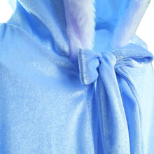 Load image into Gallery viewer, Ice Princess Baby Blue Christmas Cloak Cape Toddler Kids Winter Wear Children&#39;s Party Wear Velvet Warm Winter Cosplay Party Cloak Clothes
