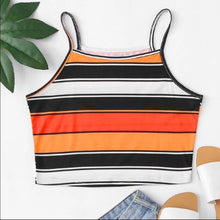 Load image into Gallery viewer, Juniors Striped Crop Top Tank
