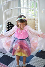 Load image into Gallery viewer, Light Pink Princess Cape Fashion Glitter Multicolor Sequins Shawl Shiny Girls Cloak Blingbling Fairy Princess Cape Christmas Party
